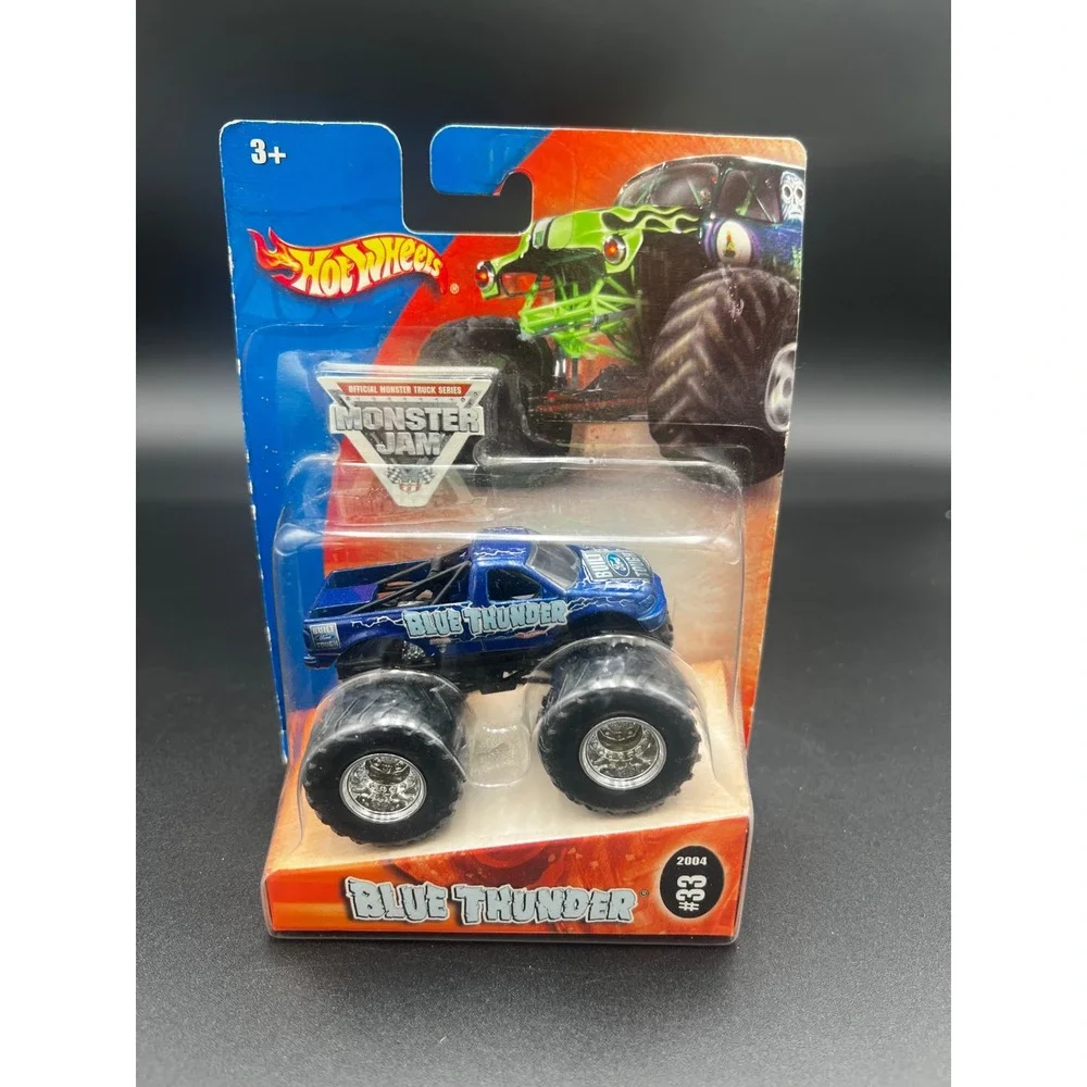 Hot Wheels Monster Jam 2004 Blue Thunder #33 Official Monster Truck Series 1:64